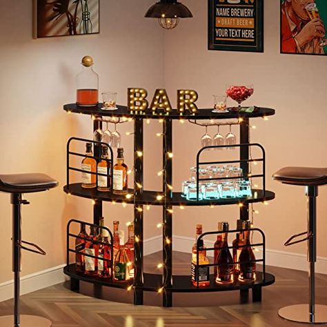 Liquor Bar Cabinet, Shelves Corner, Alcohol Bar, Home Kitchen Bar, Home Bar Rooms, Corner Bar, Liquor Bar, Bar Unit, Wine Bar Cabinet