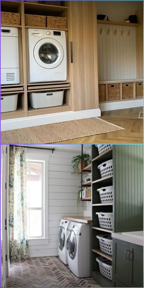 Elevate your laundry process with laundry room basket storage ideas, featuring organization hacks like over the door hangers for cleaning supplies and ironing board storage. Laundry Room Basket Storage, Laundry Room Basket, Basket Storage Ideas, Ironing Board Storage, Room Basket, Laundry Room Baskets, Over The Door Hanger, Board Storage, Basket Storage