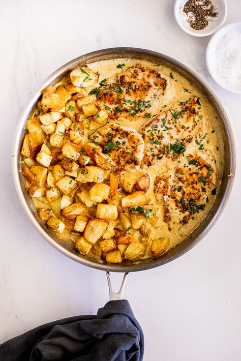 Chicken And Yukon Gold Potatoes, Chicken And Gold Potatoes Recipes, Chicken And Potatoes With Dijon Cream Sauce, Dijon Mustard Chicken And Potatoes, Creamy Dijon Chicken And Potatoes, Creamy Chicken And Potatoes, Honey Mustard Chicken And Potatoes, Dijon Chicken And Potatoes, Creamy Dijon Chicken