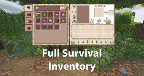 Overgrown Flowery GUI - 1.20.2! Minecraft Texture Pack Minecraft Texture Pack Aesthetic, Minecraft Mods For Pe, Minecraft Pack, Minecraft Addons, Minecraft Texture Pack, Mc Mods, Cottagecore Minecraft, Aesthetic Minecraft, Minecraft Banner Designs