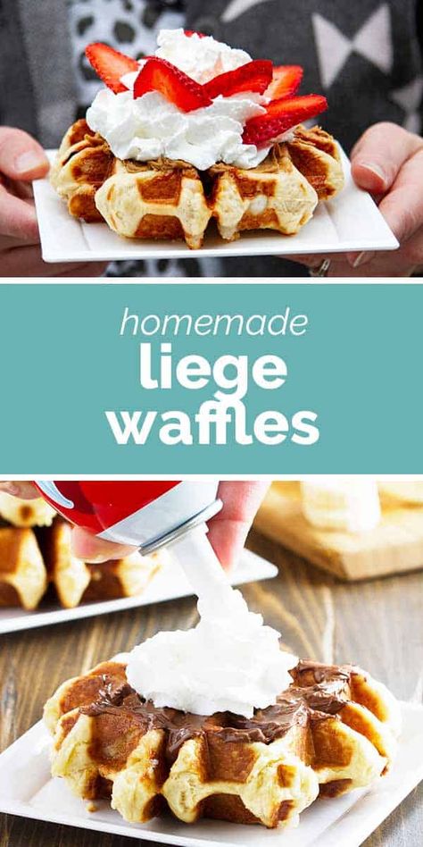 Leige Waffles, Liege Waffles Recipe, Liege Waffles, Homemade Breakfast Recipes, Waffles Breakfast, Belgian Waffles Recipe, Liege Waffle, Belgium Waffles, Irish Dishes