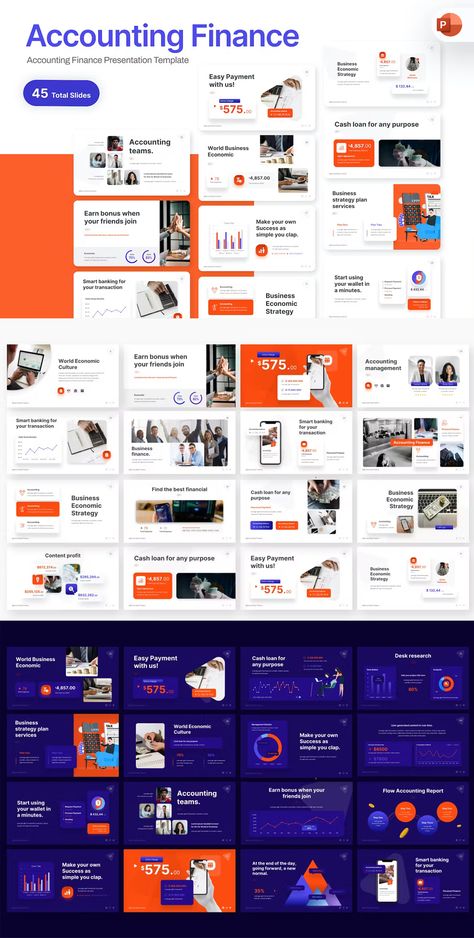 Finance Powerpoint, Presentation Slides Design, Company Presentation, Modern Presentation, Marketing Presentation, English Language Learning Grammar, Business Presentation Templates, Slides Design, Powerpoint Design Templates