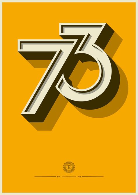 Seventy three Poster Tipografi, Geometric Poster Design, Inspiration Typographie, Tipografi 3d, Typographie Inspiration, Schrift Design, Typography Images, Graphic Design Collection, Graphisches Design