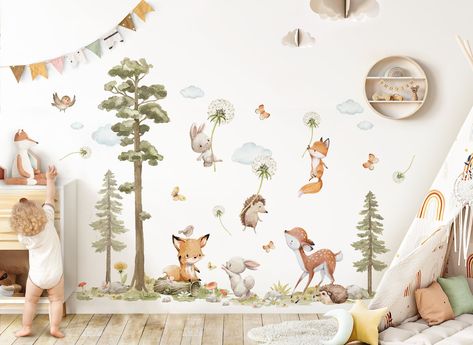 This Wall Decals & Murals item by DekoKinderzimmer has 1405 favorites from Etsy shoppers. Ships from Germany. Listed on 24 Nov, 2023 Toxic Design, Baby Room Wall Stickers, Baby Watercolor, Forest Animal Nursery, Woodland Wall Art, Woodland Wall, Fox Squirrel, Animal Wall Decals, Fabric Wall Decals