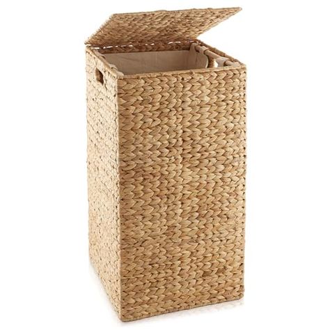 Laundry Basket Sorter, Basket For Clothes, Woven Hamper, Large Laundry Hamper, Hamper With Lid, Double Laundry Hamper, Gift Wrap Organization, Laundry Hamper With Lid, Laundry Cart