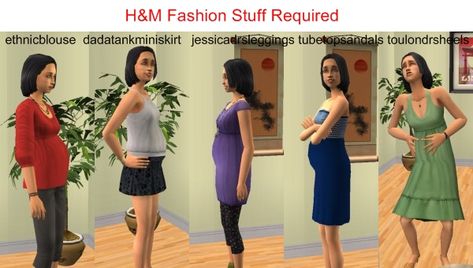 Mod The Sims - H&M Maternity Default Replacements Sims 2 Default Replacement, H&m Fashion, Sims 2, Long Time Ago, The Sims, H&m, Fashion Outfits