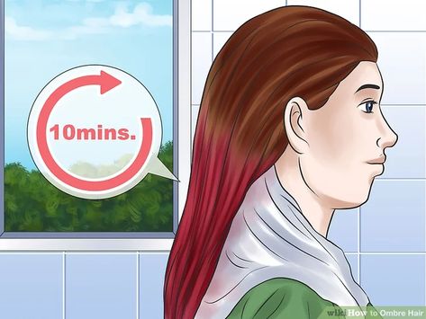 How to Ombre Hair (with Pictures) - wikiHow How To Ombre Hair, How To Ombre, Ombre Hair At Home, Ombre Hair Tutorial, Reverse Ombre Hair, Diy Ombre Hair, Diy Balayage, How To Do Ombre, Red Balayage Hair