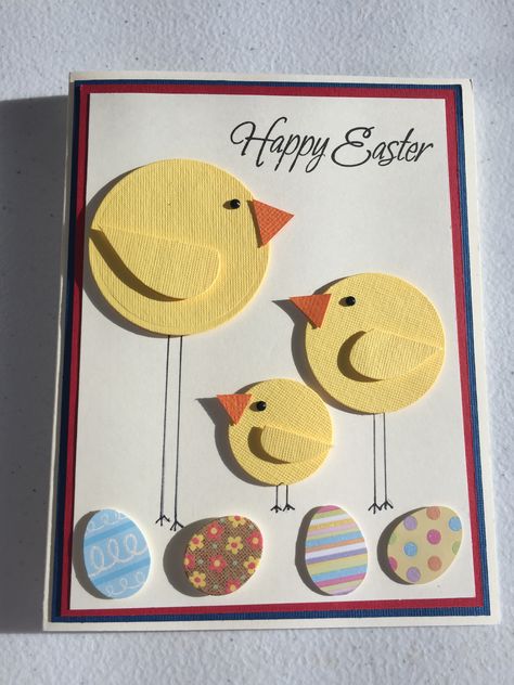 Good use of scraps Easter Cards Homemade, Homemade Easter Cards Ideas, Easter Cards Handmade Stampin Up Stamps, Easter Homemade Cards, Easter Card Ideas Handmade, Cricut Easter Cards, Handmade Easter Cards Ideas, Easter Greeting Cards Handmade, Homemade Easter Cards