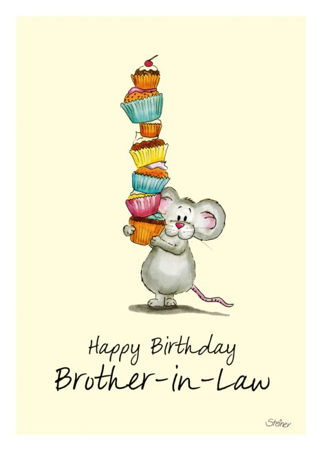 Happy Birthday Brother-in-Law - Cute Mouse with a pile of cupcakes card Happy Birthday Niece Messages, Happy Birthday Colleague, Birthday Brother In Law, Spanish Birthday Cards, Niece Birthday Wishes, Happy Birthday Girlfriend, Happy Birthday Grandpa, Happy Birthday Boyfriend, Happy Birthday Niece