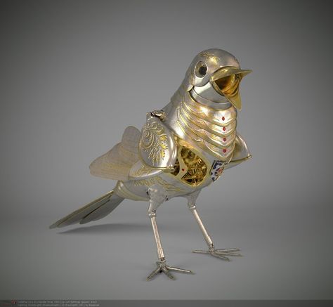 Mechanical bird. Like in the story - http://hca.gilead.org.il/nighting.html Alex Solis, Steampunk Bird, Steampunk Furniture, Steampunk Animals, Mechanical Animals, Steampunk Artwork, Steampunk Tendencies, Robot Animal, Steampunk Decor