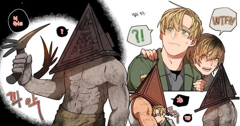 Silent Hill Pyramid Head Fanart, James Silent Hill Fanart, James Sunderland X Pyramid Head, James X Pyramid Head, Pyramid Head X James, James Sunderland Fanart, Pyramid Head Fanart, Silent Hill Town, Silent Hill Fanart