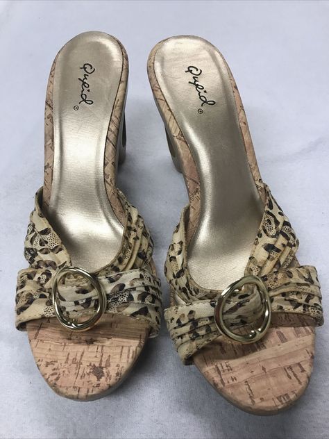 She’s are in good condition with some minor wear around the heel, please see pictures Thrifted Shoes, Denim Diy Clothes, 90s Y2k Fashion, Mommy Outfits, Vintage Shoe, Funky Shoes, Gorgeous Heels, Summer Heels, Vintage Heels