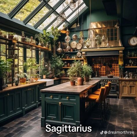 Greenhouse Kitchen Ideas, Color Schemes Sage Green, Jungle Kitchen Ideas, Conservatory Kitchens, Sage Green Backsplash, Solarium Kitchen, Kitchen Design Green, Greenhouse Dining Room, Barndo Kitchen