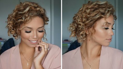 17 Gorgeous YouTube Tutorials That Are Perfect For People With Curly Hair Naturally Curly Hair Updo, Hair Updos Tutorials, Curly Hair Photos, Curly Updo, Curly Hair Updo, Beautiful Curls, Curly Hair With Bangs, Scene Hair, Permed Hairstyles