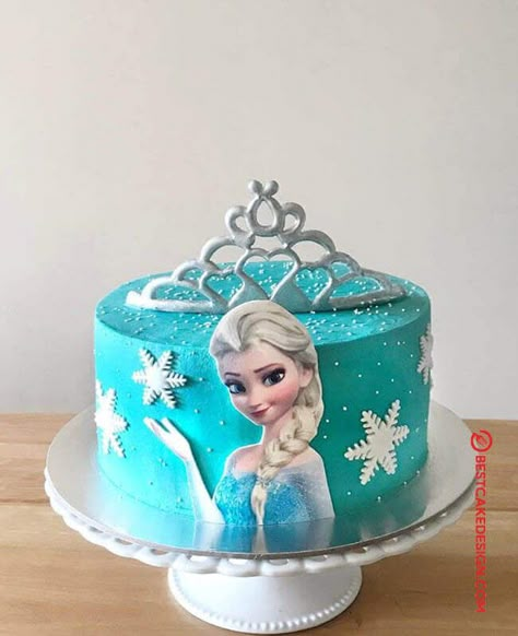 50 Disneys Elsa Cake Design (Cake Idea) - October 2019 Elsa Cake Design, Icing Cake Design, Elsa Cake, Icing Cake, Frozen Princess, Princess Cake, Frozen, Birthday Cake, Cake