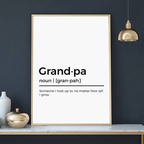 Grandpa Definition, Gift For Grandfather, Funny Definition, Definition Of Success, Christmas Gifts For Parents, Grandad Gift, Present Christmas, Presents For Boyfriend, Christmas Gifts For Husband