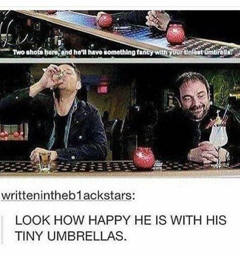 Crowley Funny, Crowley Spn, Crowley Supernatural, Supernatural Tumblr, Spn Memes, Small Home Decor, Sherlock Quotes, Why I Love Him, Supernatural Quotes