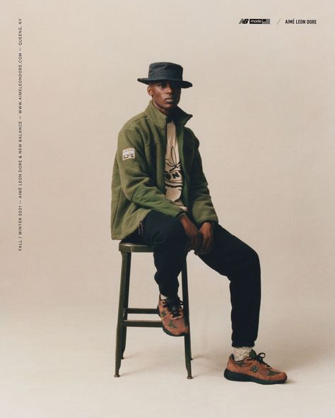 Aime Leon Dore New Balance, Shooting Studio, Leon Dore, Mens Photoshoot Poses, Studio Photography Poses, Brand Photoshoot, Aime Leon Dore, Aesthetic Ideas, New Balance Women