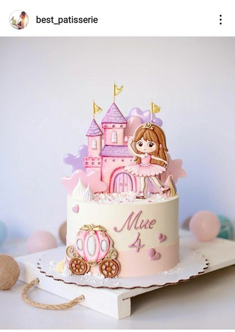 Princess Dress Cake, Princess Theme Cake, Frozen Themed Birthday Cake, Fairytale Birthday, Princess Castle Cake, Barbie Party Decorations, Disney Princess Cake, Happy Birthday Decor, Girly Cakes