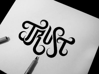 Ddd3 Trust Typography, Typographic Design Inspiration, Black And White Branding, Typography Ideas, Lettering Letters, Script Words, Minimalist Typography, Cursive Script, Drawing Letters