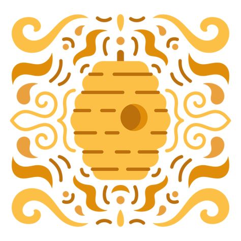 Ornamental honeycomb flat PNG Design Honeycomb Illustration, Illustration Graphic, Vector Artwork, Illustration Graphic Design, Design Ad, Png Design, Svg Design, Honeycomb, Png Image