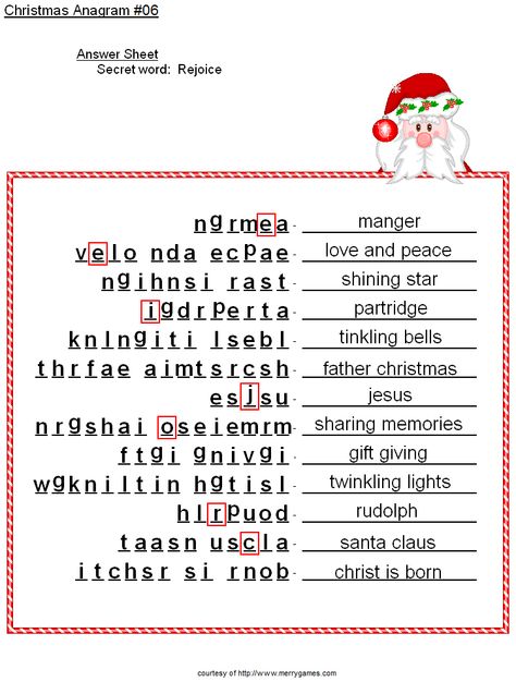 santas head anagram answer sheet Anagrams Worksheet, Preschool Advent, Free Printable Christmas Activities, Christmas Quizzes, Preschool Christmas Activities, Xmas Eve Boxes, Questions With Answers, Advent Activities, Kids Sheets