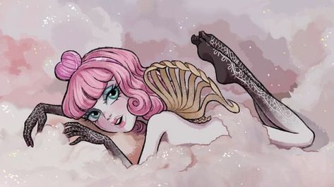 Cupid Monster High, Crossbow, A Drawing, Monster High, A Girl, Mermaid, Hair, Pink, Art