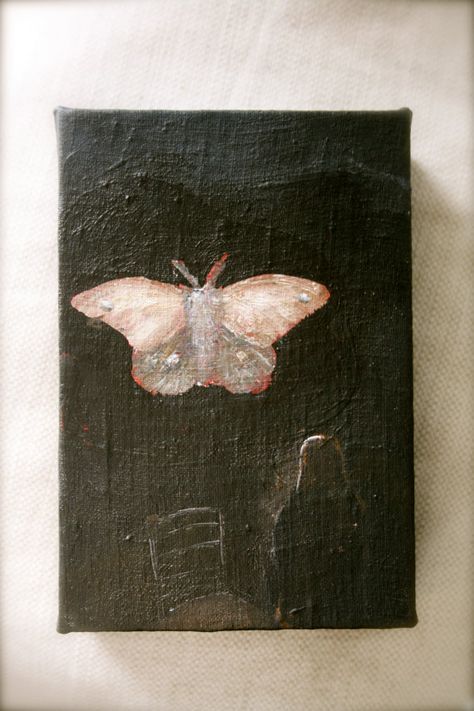 Moths Painting, Moth Painting Acrylic, Moth Painting, Night Moth, Moth Print, The Moth, Paper Image, Feminine Art, Encaustic Art