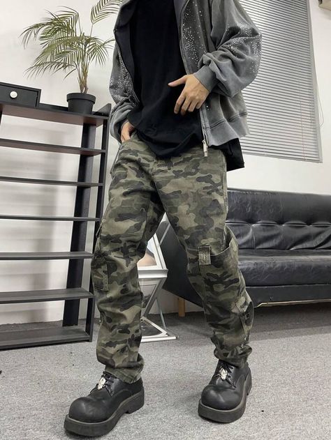 Camouflage Pants Outfit Men, Camo Pants Outfit Men Streetwear, Cargo Camo Pants Outfit, Camo Outfit Men, Camo Pants Outfit Men, Camouflage Pants Outfit, Army Jeans, Camo Pants Outfit, Camouflage Jeans