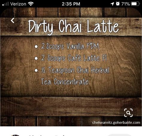 Herbalife Chia Tea Recipe, Herbalife Coffee, Chia Tea Recipe, Cafe Latte Recipe, Snack Drinks, Chia Tea, Herbal Life Shakes, Herbal Tea Concentrate, Herbalife Protein