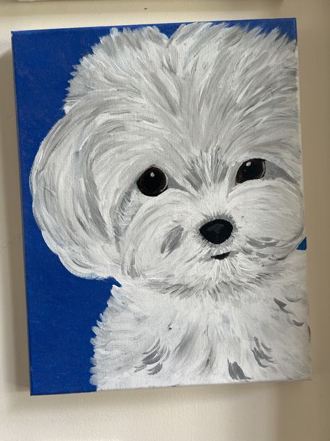 Maltese Miniature Maltese, Christmas Painting Ideas, Vision Board Pics, 강아지 그림, Christmas Painting, Maltese Dogs, Dog Drawing, Christmas Paintings, Painting For Kids