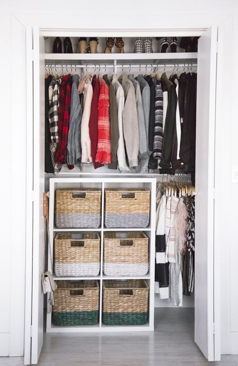 Boxes For Closet Organization, Easy Small Closet Makeover, Step In Closet Organization, Shelves For Closet Small Spaces, Closet Boxes Organization, Condo Closet Organization, Small Closet Organization Ideas Kids, Super Small Closet Ideas, Box Closet Organization