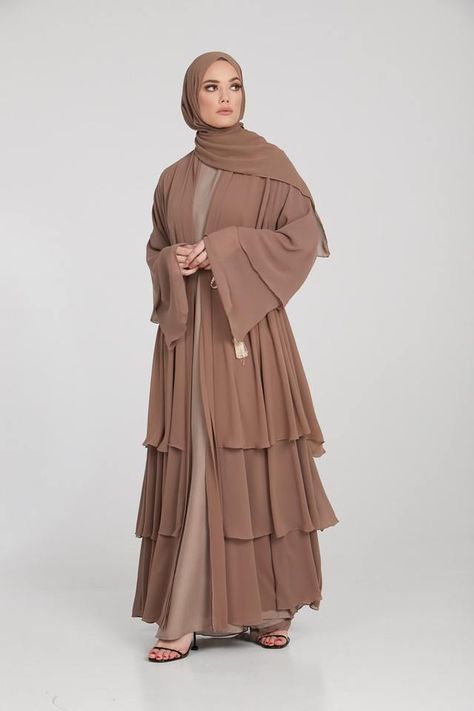 Burqa Design, Front Open Abaya, New Style Dress, Burqa Designs, Dress Abaya, Muslim Style, Open Abaya, Muslim Fashion Hijab Outfits, Muslim Women Fashion