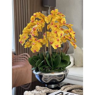 Orchid Centerpiece, Orchid Centerpieces, Comfortable Space, Relaxing Evening, Cymbidium Orchids, Phalaenopsis Orchid, Leaf Coloring, Faux Florals, Open Design