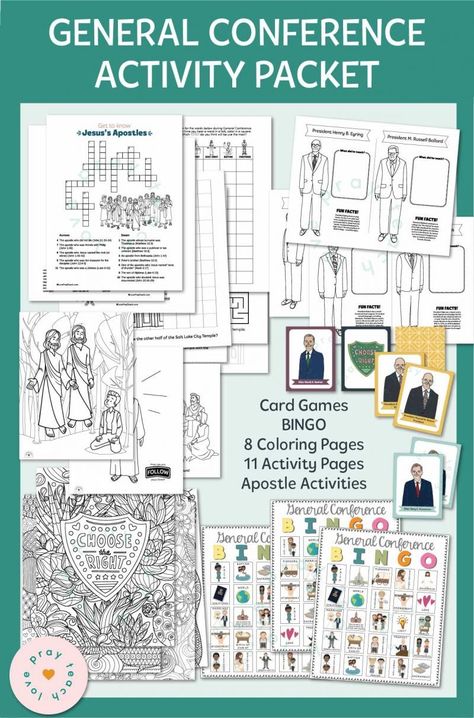 General Conference Activity Packet #ComeFollowMe #GeneralConference Lds Conference Activities, Primary 2023, General Conference Packets, Conference Activities, General Conference Activities, Lds Primary Lesson Helps, Lds Primary Lessons, Lds Conference, Lds General Conference