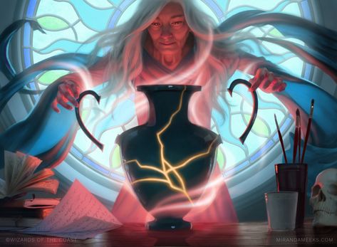 Archaeomender - Jumpstart MtG Art Warlock Spells, Magic The Gathering Art, Star Wars The Old, Elemental Powers, Mtg Art, New Character, World Of Fantasy, Wizards Of The Coast, Magic Art