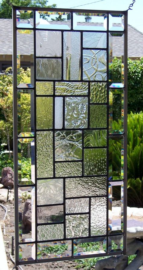 Glass Blocks Wall, Leaded Glass Door, Stained Glass Door, Glass Brick, Living Room Partition Design, Room Partition Designs, Glass Partition, Partition Design, Glass Facades