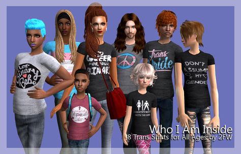 Who I Am Inside - 8 Trans Shirts for All Ages - Two Fingers Whiskey Trans Nonbinary, Sims Download, Place Holders, Different Colored Eyes, Trans Flag, Trans People, Athletic Girls, Two Fingers, Cc Sims