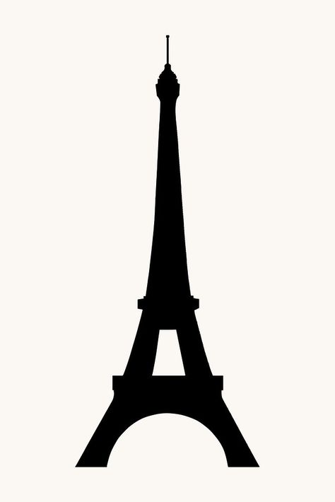 Eiffel Tower silhouette, popular tourist attraction in Paris vector | premium image by rawpixel.com / Porpla mana Lego Infographic, Eiffel Tower Vector, Paris Silhouette, Paris Vector, Eiffel Tower Silhouette, Tower Eiffel, Evening Eye Makeup, Paris Tower, Paris Aesthetic