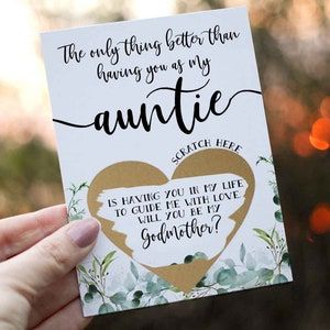 The Only Thing Better Than Having You as My Auntie Godmother | Etsy Will You Be My God Mother Ideas, Ask To Be A Godmother Ideas, Surprise Godparents Ideas, Do You Want To Be My Godparents Ideas, Ideas For Godmother Proposal, How To Ask Someone To Be A Godmother, How To Ask Godmother Ideas, Will You Be The Godmother, Do You Want To Be My Godmother Ideas