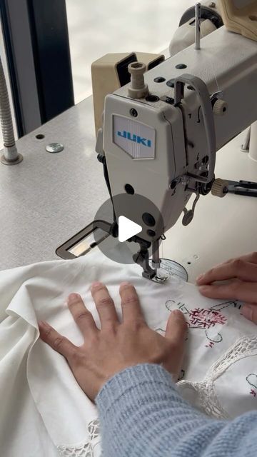 YITAI on Instagram: "Repurposed a shirt using a vintage linen tablecloth from the 1950s. It features hand-crocheted lace details with hand embroidery. There were a few small stains, but it is still a beautiful piece of fabric." Shirt From Tablecloth, Vintage Linen Tablecloths, Crocheted Lace, Lace Tablecloth, Crochet Tablecloth, Vintage Tablecloths, Upcycled Denim, Vintage Linen, The 1950s