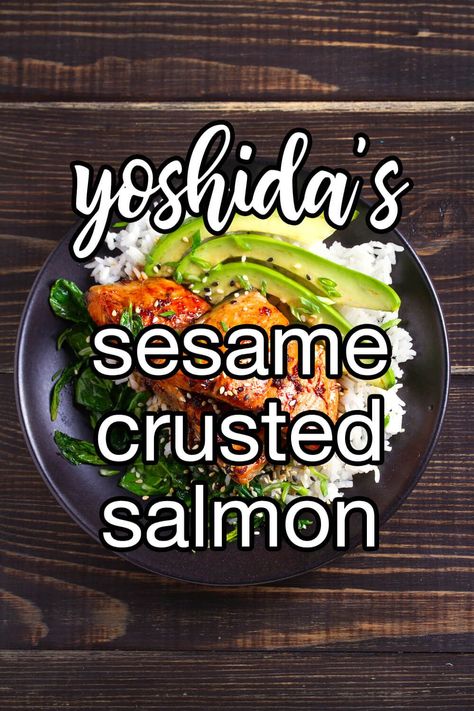 Yoshida's Sesame-Crusted Salmon - Mr. Yoshida's sauces are famous for their Asian marinade's and sauces. Dress up some salmon with their sauce (or other brand) and a few other ingredients. | CDKitchen.com Yoshida Sauce Recipes, Recipes With Yoshida Sauce, Yoshida Sauce, Asian Marinade, Asian Meals, Chinese Stir Fry, Crusted Salmon, Marinade Sauce, Copycat Restaurant Recipes