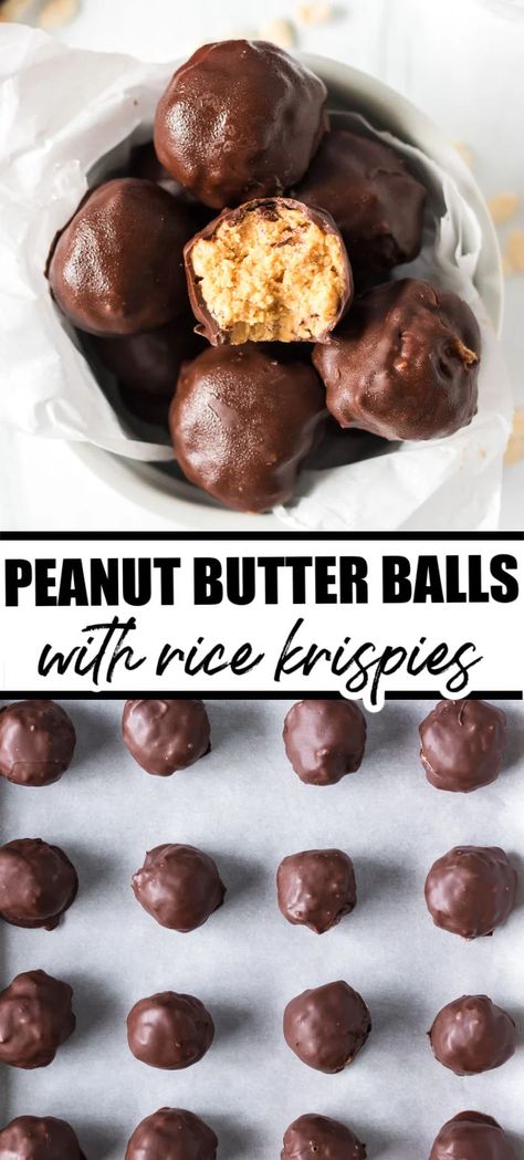 Peanut Butter Crunch Balls Recipe, Peanut Butter Eyeballs Recipe, Peanut Butter Bon Bons Rice Krispies, Chocolate Peanut Butter Rice Crispie Balls, Peanut Butter Crisp Balls, Buck Eyes Recipe With Rice Crispies, Choc Covered Rice Krispy Treats, Peanut Butter Crunch Balls, Chocolate Peanut Butter Rice Crispy Treats