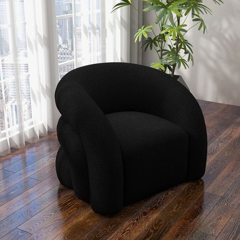 Black Accent Chair, Printed Chair, Swivel Barrel Chair, Modern Chair, Modern Glam, Accent Arm Chairs, Chair Types, Barrel Chair, Furniture Outlet Stores