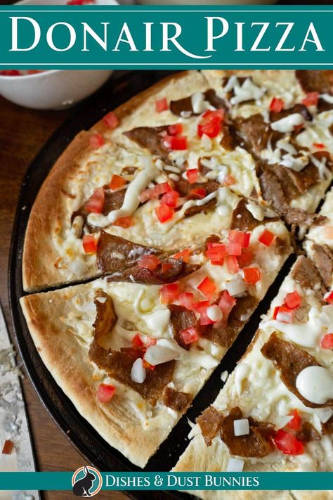 Discover the mouthwatering flavors of Halifax Donair Pizza with this easy-to-follow recipe! Combine seasoned donair meat, tangy donair sauce, and fresh toppings for a uniquely Canadian twist on pizza night. Perfect for sharing with friends and family! 😋 Donair Pizza Recipe, Debonairs Pizza, Donair Meat Recipe, Donair Meat, Halifax Donair, Donair Pizza, Classic Pizza Dough Recipe, Dehydrator Recipes Fruit, Donair Sauce