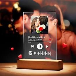 43 Of The Best Valentine's Day Gifts Under $50 Song Plaque, Music Plaque, Clear Acrylic Sheet, Spotify Code, Romantic Gestures, Cadeau Couple, Personalized Glass, Boyfriend Birthday, Glass Gifts