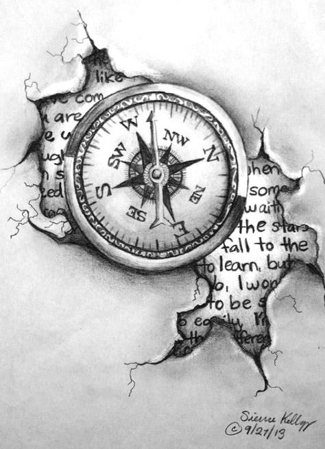 Tattoo Design - Compass by shezaniftyblonde on DeviantArt #tattooideas #tattoosforwomen Compass Tattoo Drawing, Clock Drawings, Compass Drawing, Compass Art, Compass Tattoo Design, Kunst Tattoos, Clock Tattoo Design, Map Tattoos, Clock Tattoo