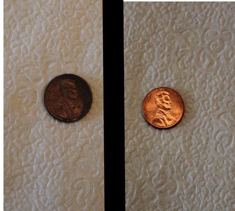 Cleaning Pennies Clean Pennies, Cleaning Pennies, Cleaning Coins, How To Clean Pennies, What To Use, Diy Cleaning Products, Science Experiments, Preschool Activities, Penny