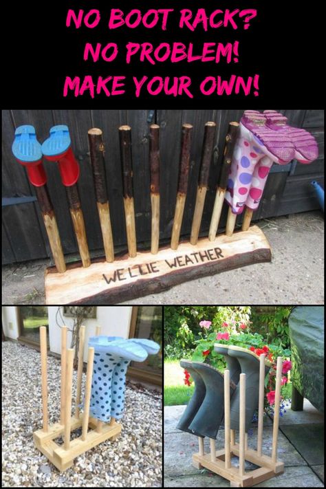 Boot Storage Diy, Diy Boot Rack, Dream Mudroom, Basement Storage Organization, Entry Organization, Boot Holder, Welly Boots, Dirty Boots, Boot Rack