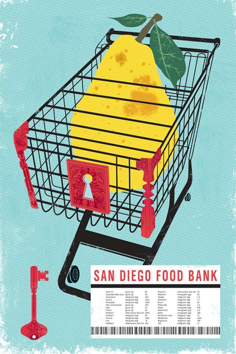 San Diego Food Bank - Artists Against Hunger #nonprofit #charity #hunger Food Bank Design, Hunger Poster Design, Food Bank Poster, Food Bank Graphic Design, Save Food Poster, Food Donation Poster Charity, Bank Images, Volunteering Food Bank, Campaign Moodboard